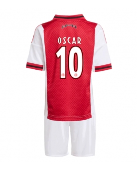 Billige Fotballdrakt Ajax Oscar Gloukh #10 Replika Hjemmedraktsett Barn 2025-26 Kortermet (med bukser)